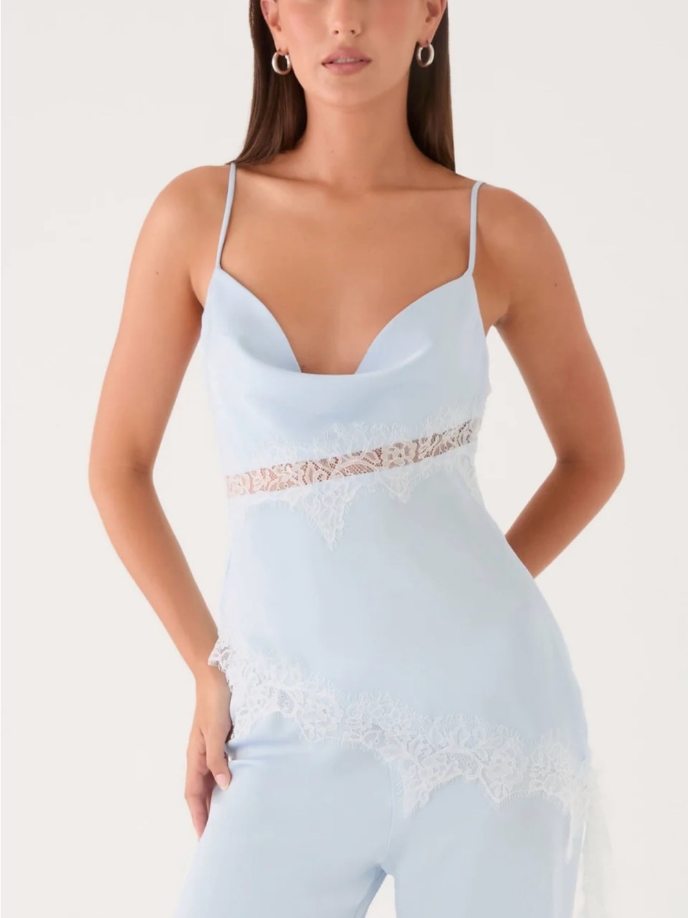 Peppermayo light blue lace matching set